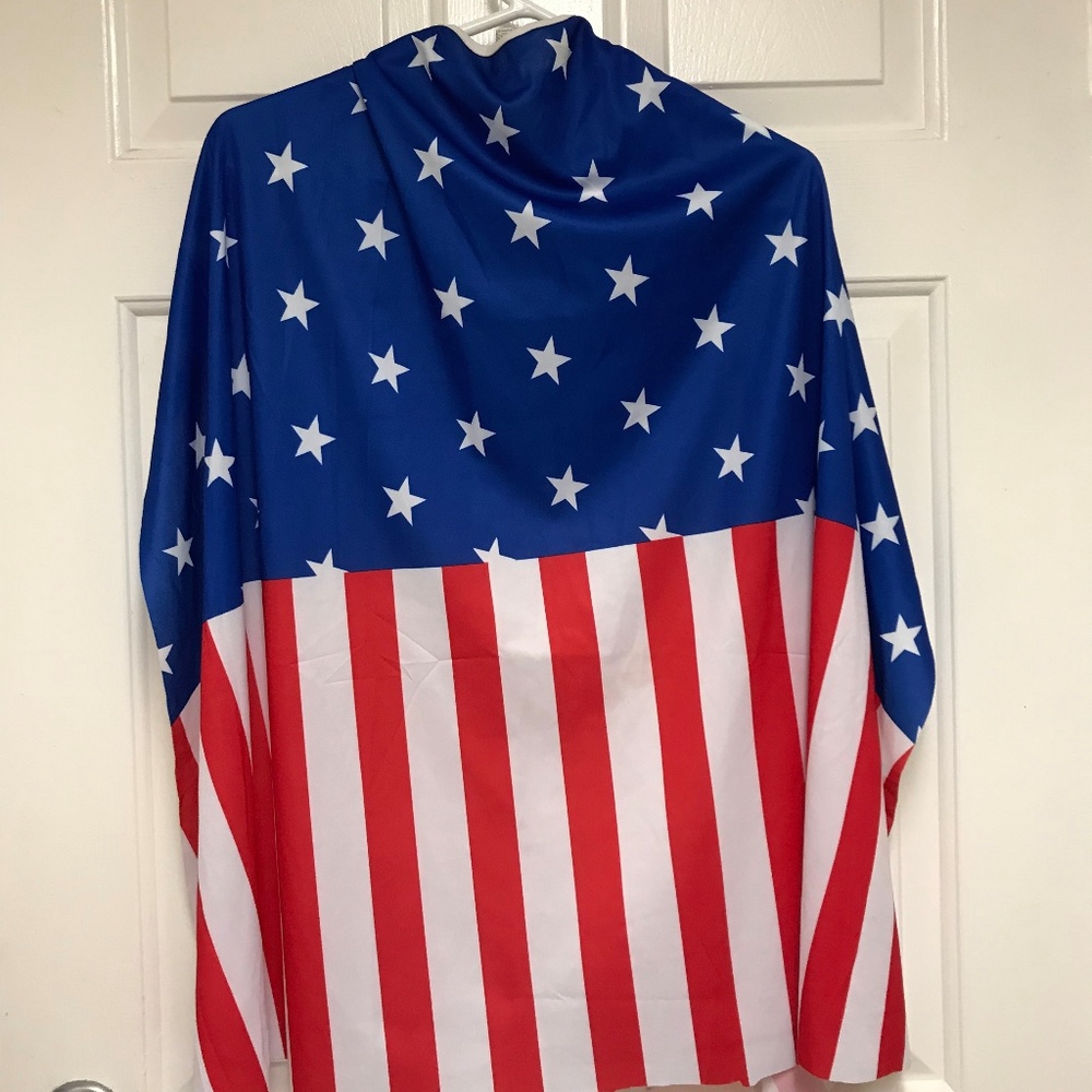 PINK American Flag Cape with Matching Socks